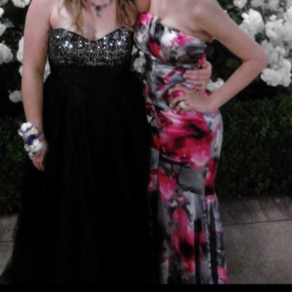 Silver Strapless Mermaid Dress - Picture 7 of 8